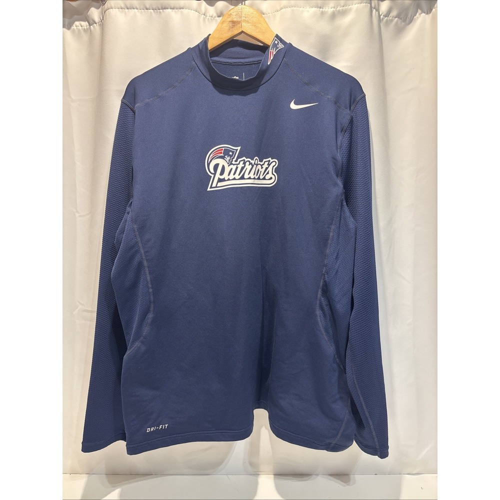 New England Patriots Nike NFL On Field Dri-Fit Long Sleeve Men's Blue Size 2XL